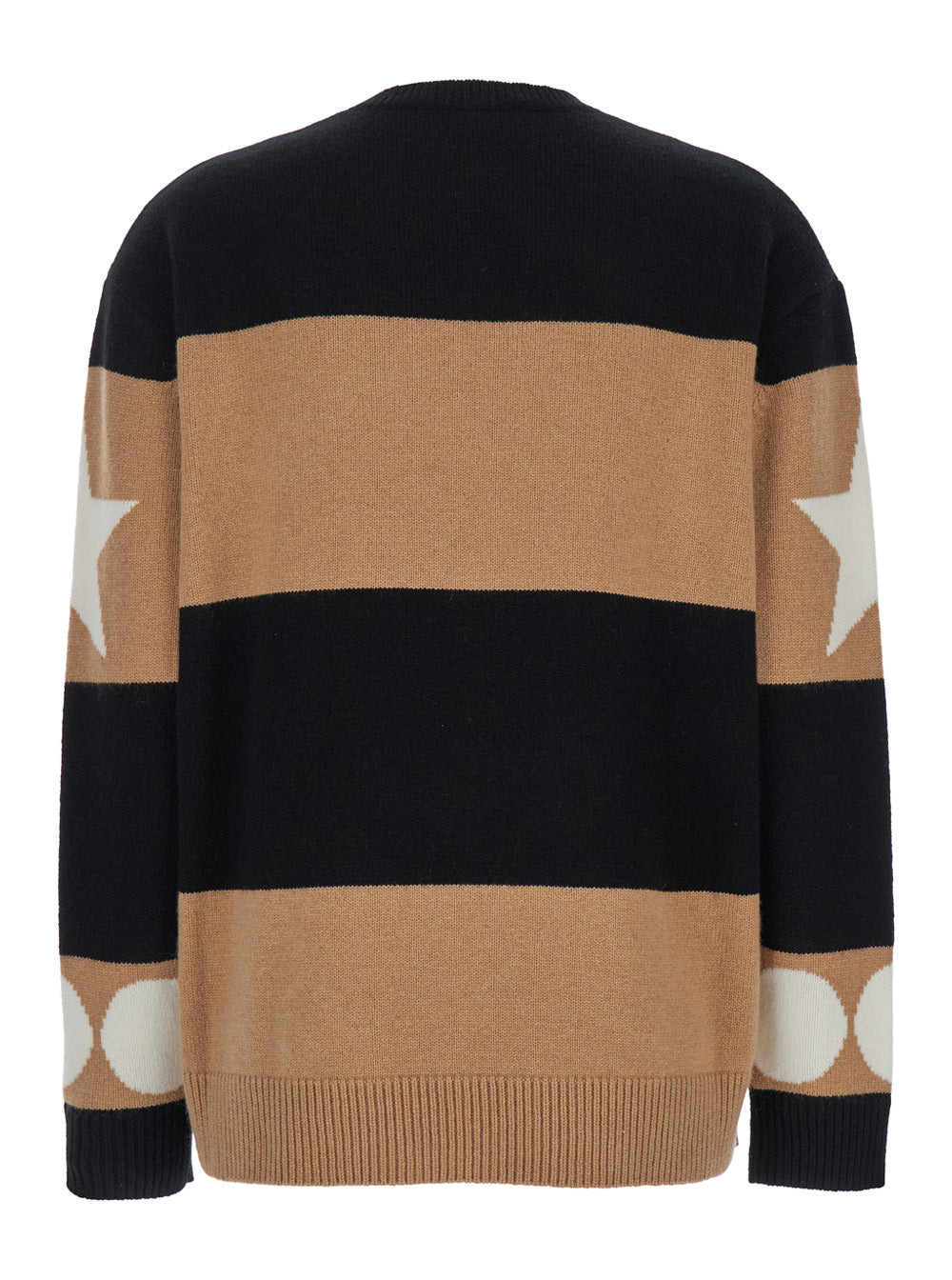 Max Mara Women Beige And Black Sweater With 1951 Print In Wool And Cashmere Woman - 2