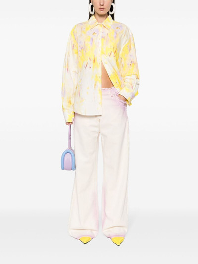 MSGM ombrÃ©-print straight trousers outlook