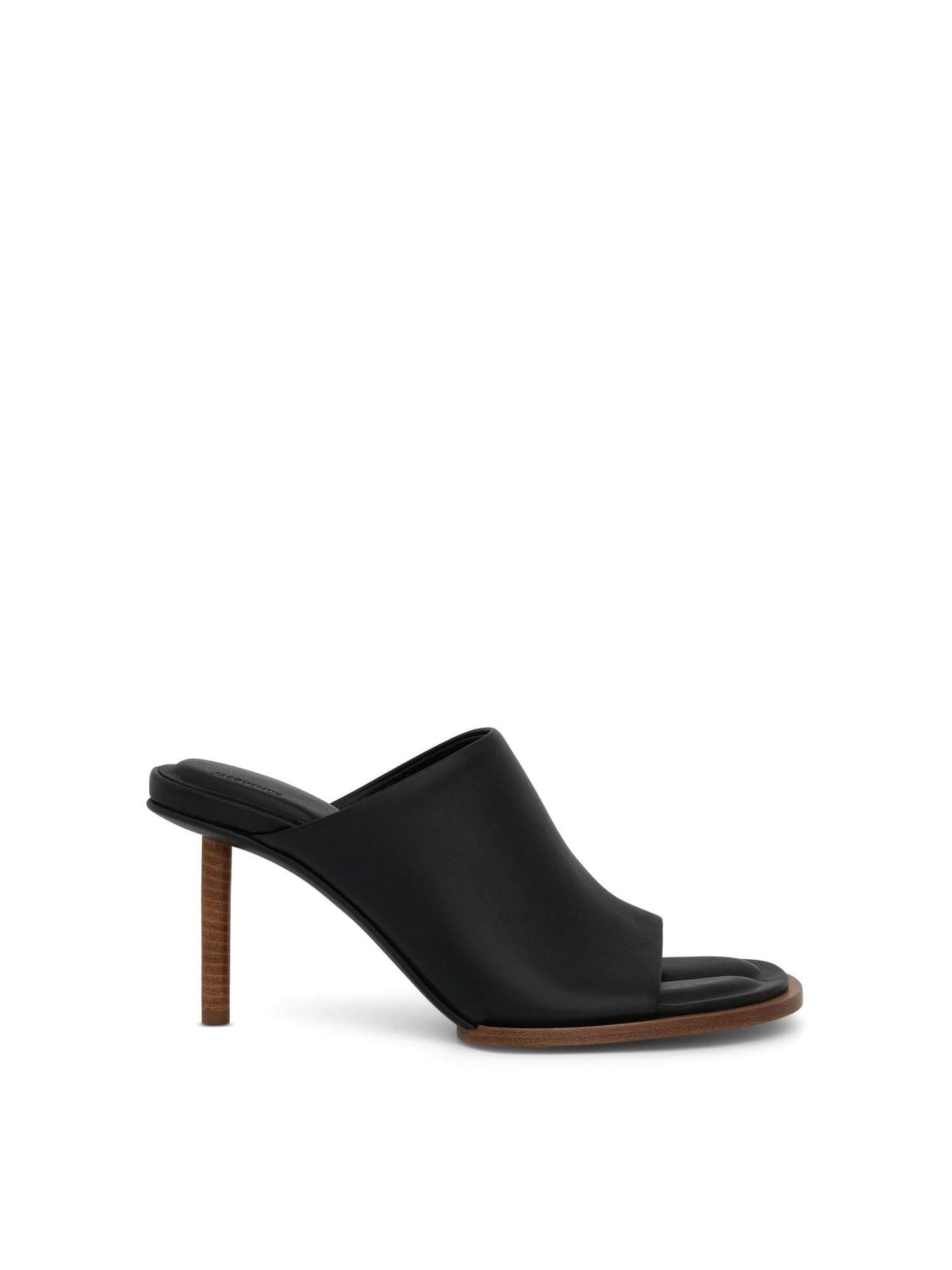 Carre Geometric Mules in Black - 1