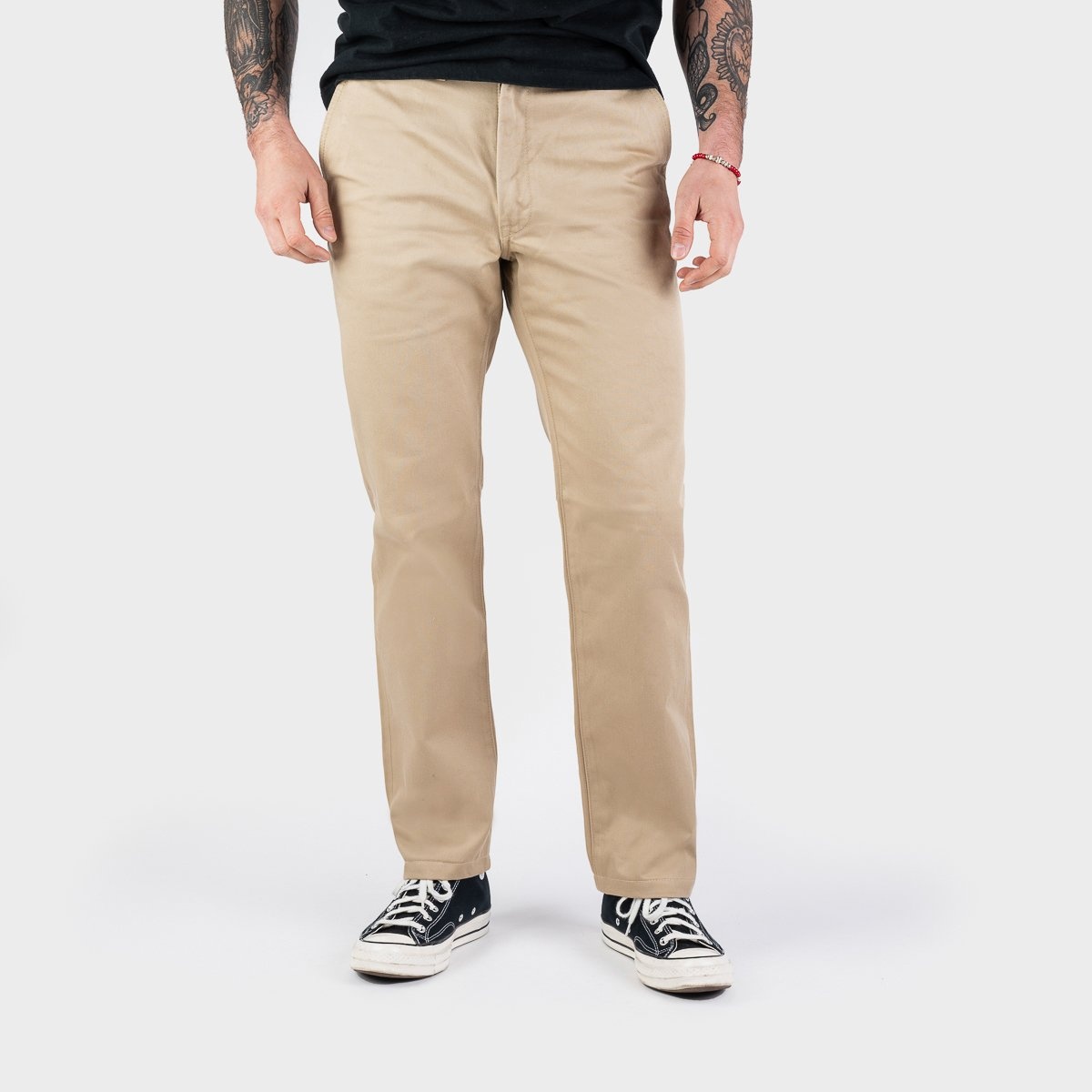 IH-731-KHA 12oz Heavy Cotton Relaxed Fit Chinos - Khaki - 2