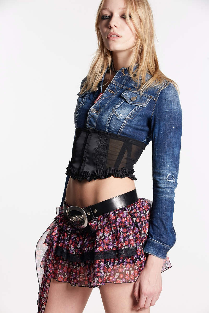 CLOUDY WASH CORSET JEAN JACKET 1