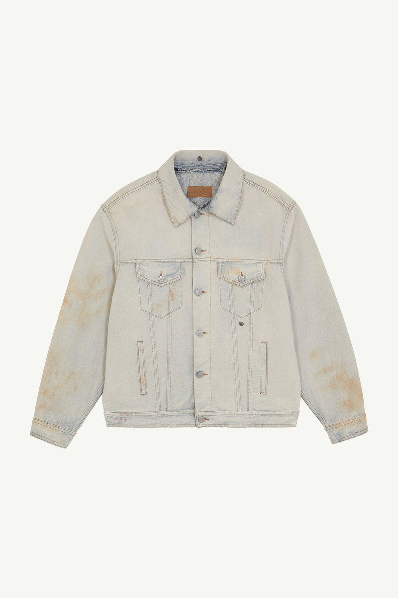 Distressed denim jacket 1