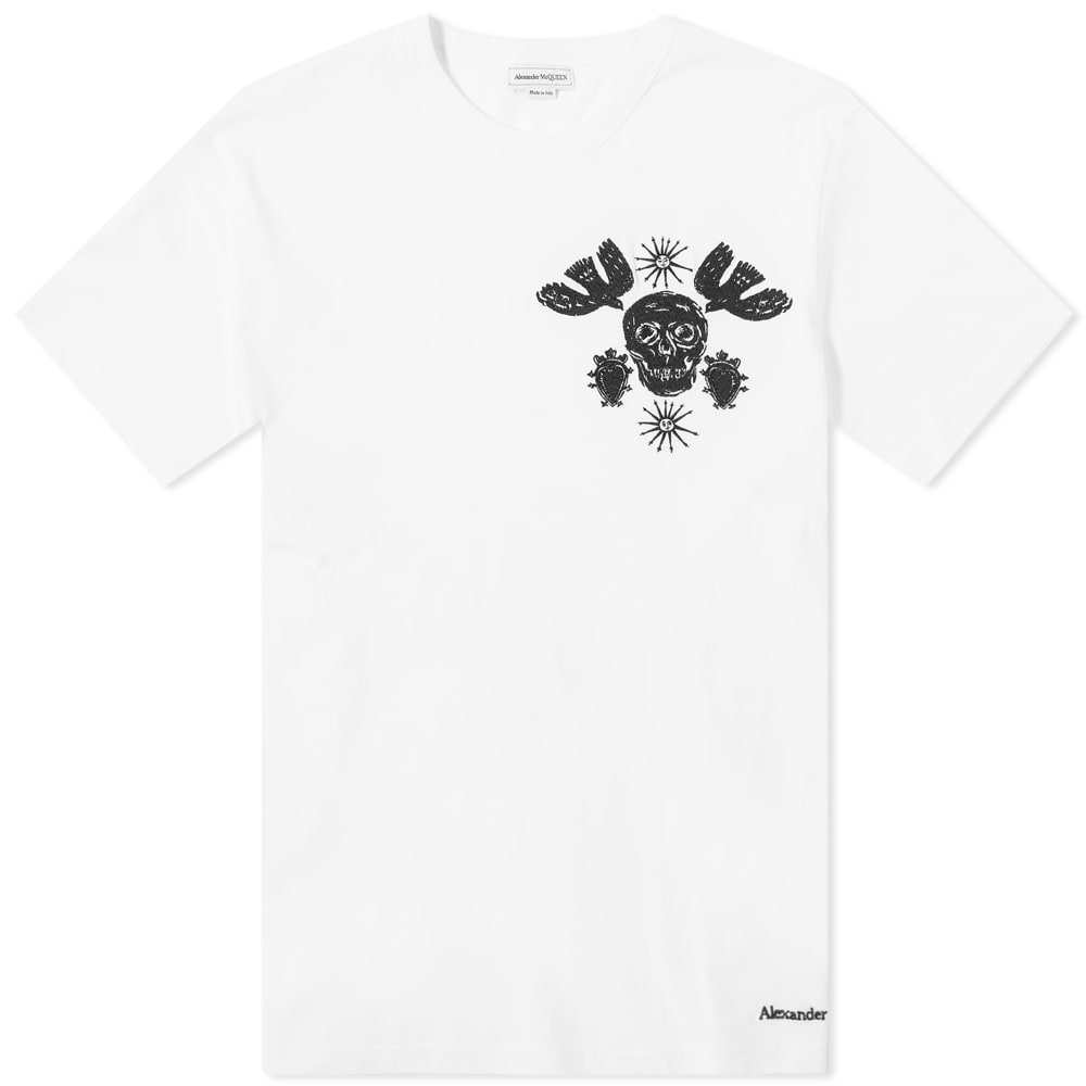 Alexander McQueen Skull Embroidered Tee - 1