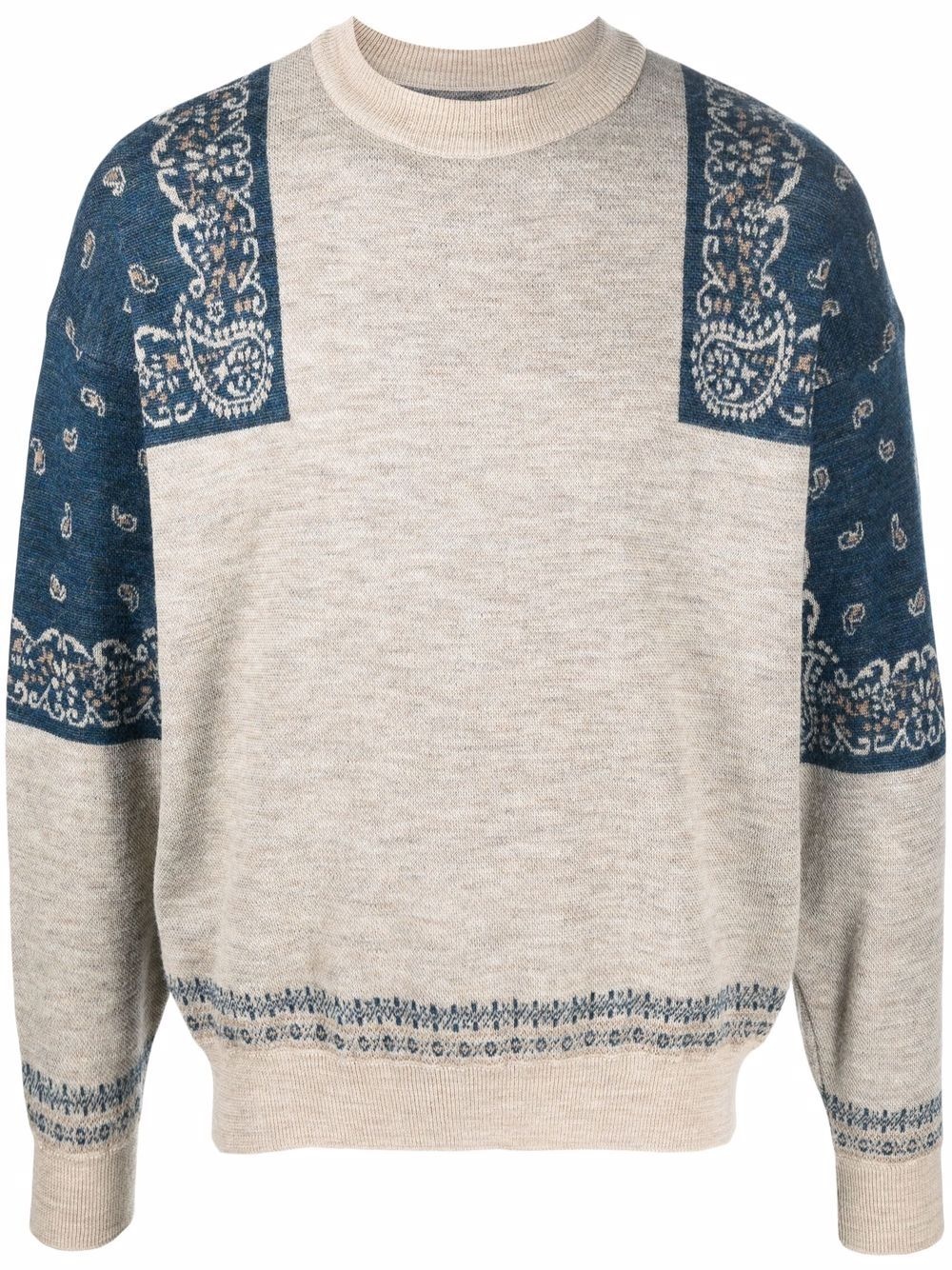 paisley crew-neck jumper - 1