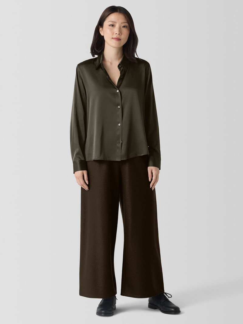 Felted Wool Jersey Wide-Leg Pant 7