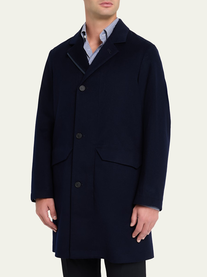 Men's Drone Wool and Cashmere Dust Coat 4