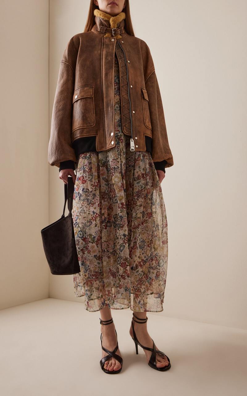 KHAITE Liria Ankle Strap Sandal 75 brown outlook