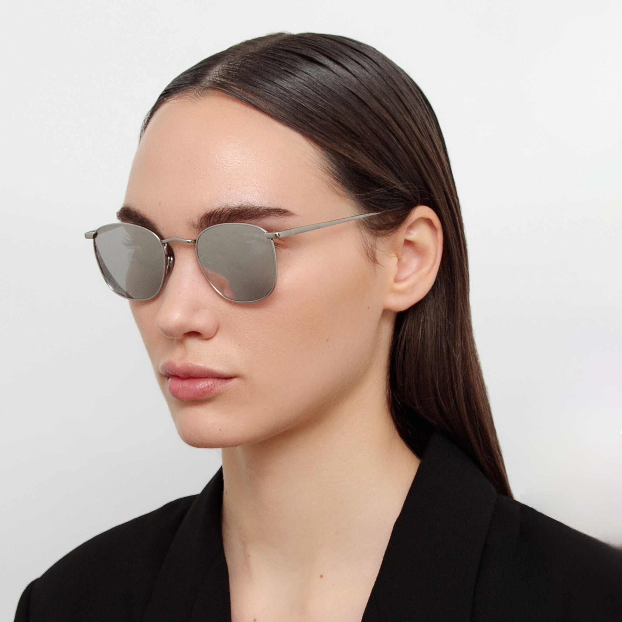 THE SIMON | SQUARE SUNGLASSES IN WHITE GOLD FRAME (C2) - 3