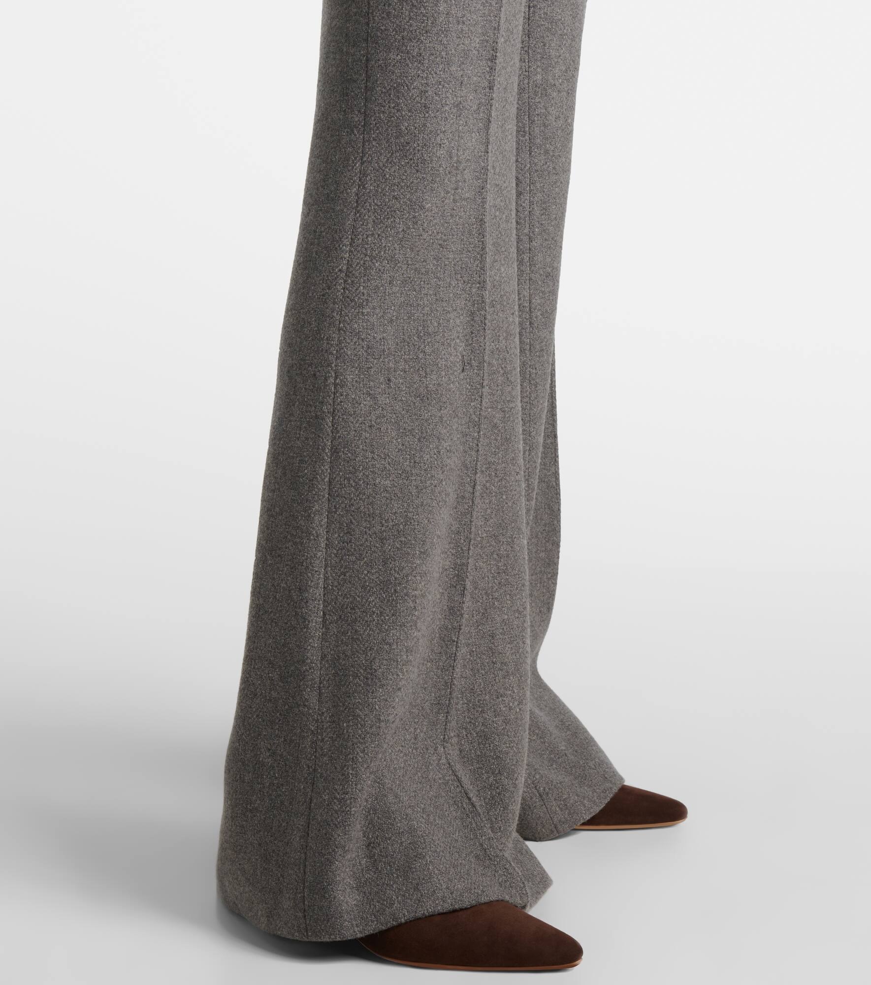 Rhein high-rise wool and cashmere flared pants - 5