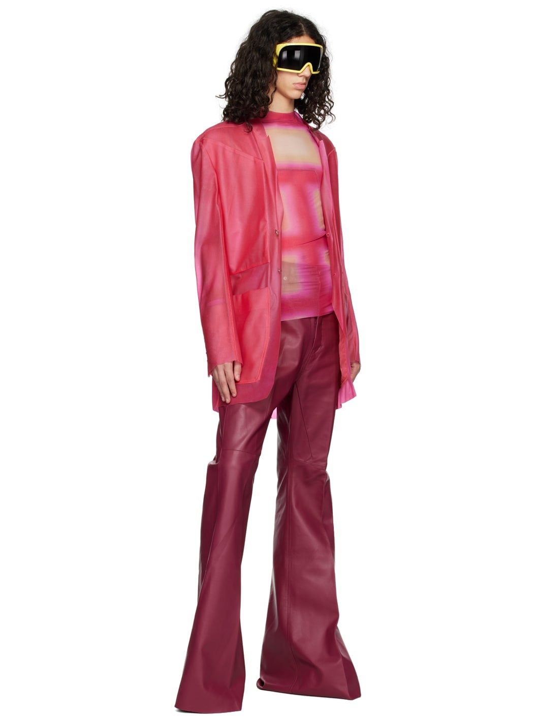 Pink Bolan Leather Pants - 4