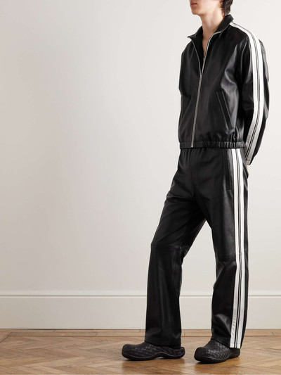 Marni Straight-Leg Striped Nappa Leather Trousers outlook