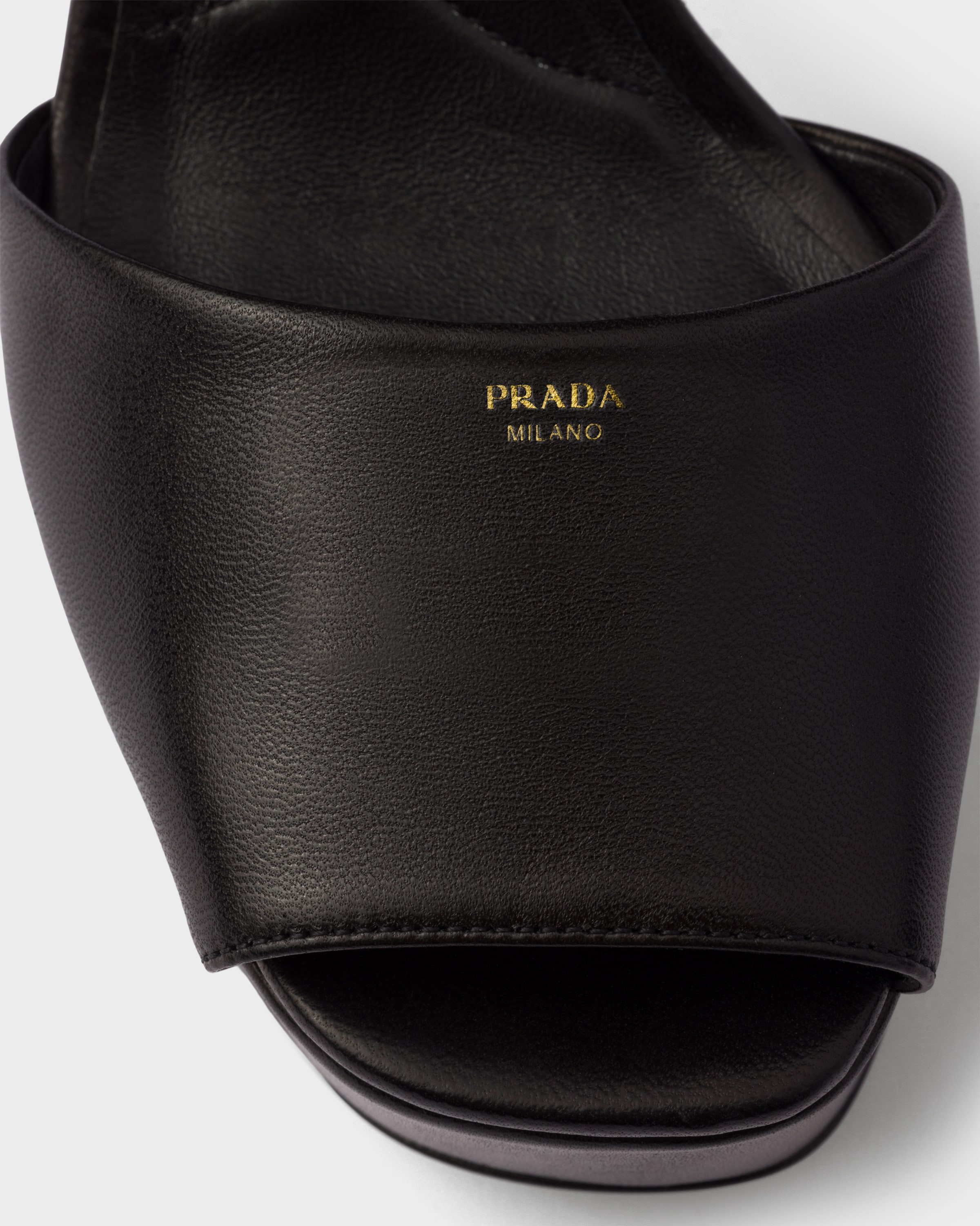 Nappa leather platform sandals - 5