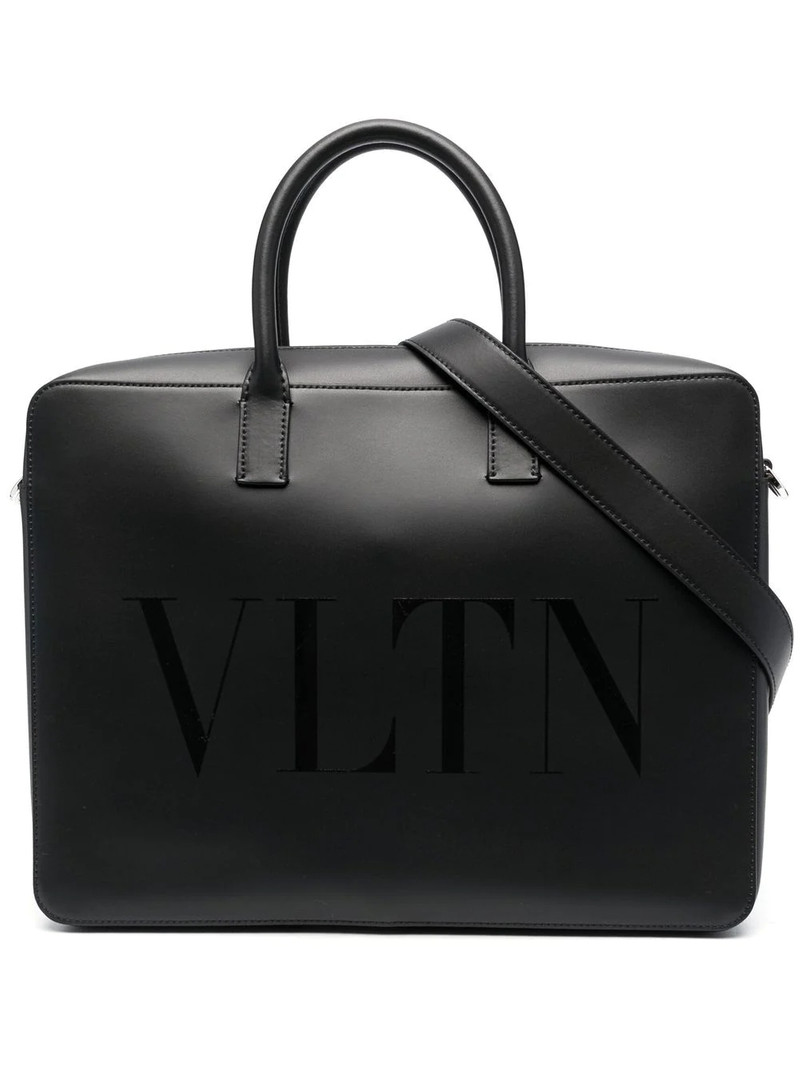 logo-print laptop bag 1