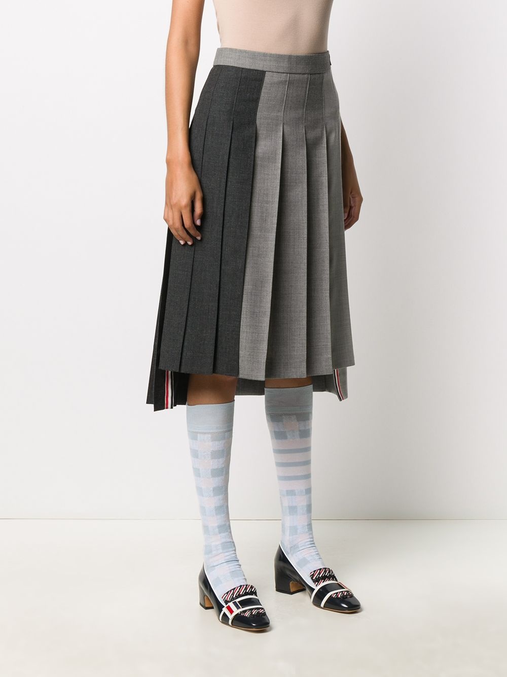Fun-Mix pleated wool skirt - 3