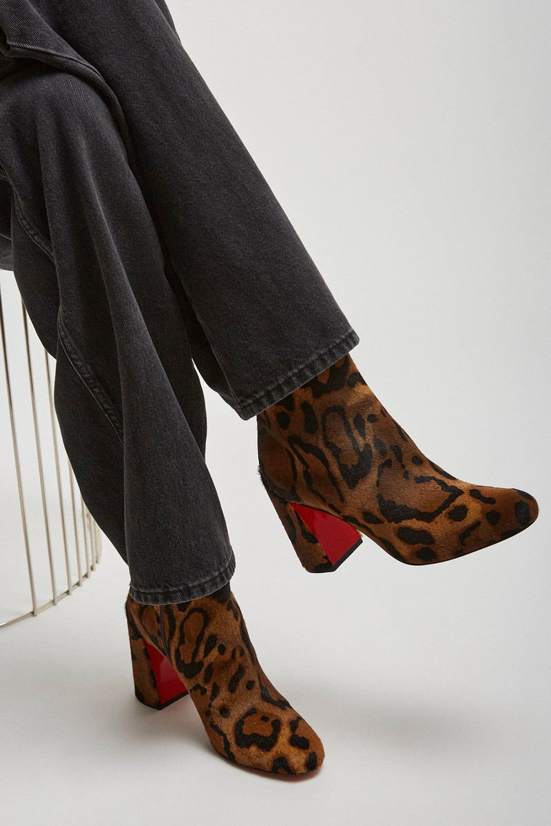 Christian Louboutin Jane 85 leopard ankle boots outlook