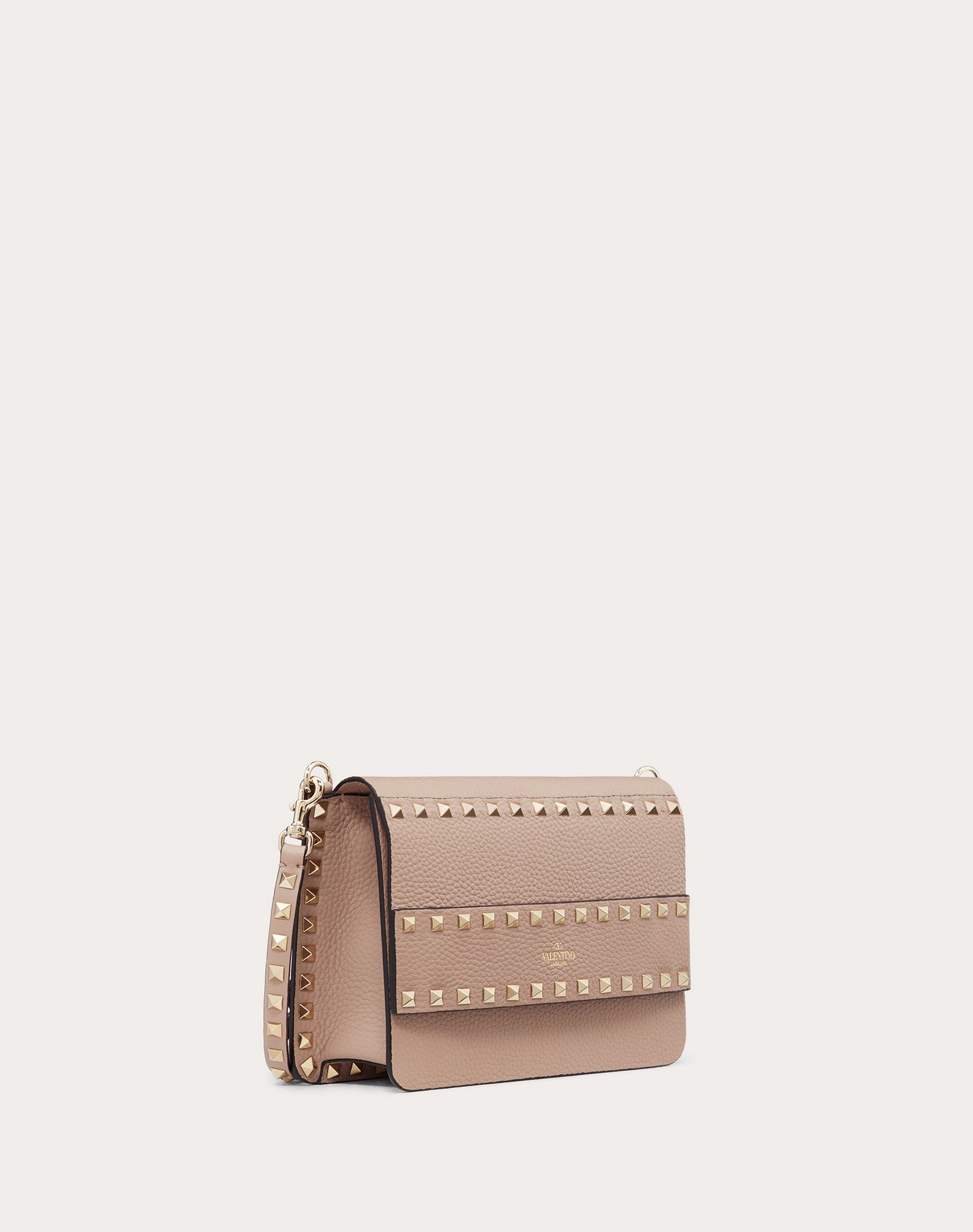 Small Rockstud Grainy Leather Crossbody Bag - 2