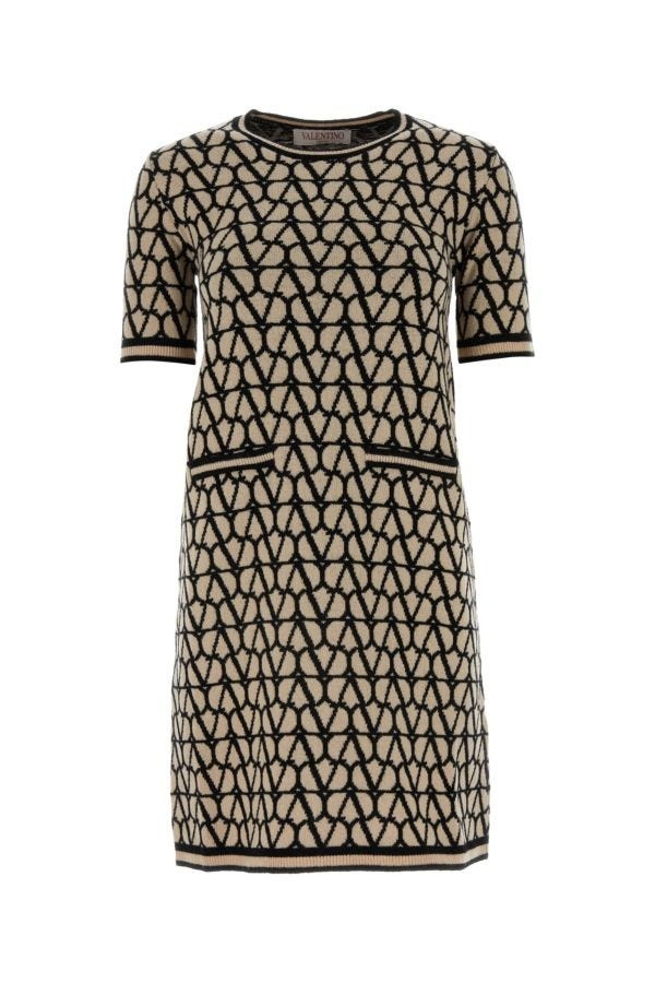ワンピース TOILE ICONOGRAPHE DRESS Valentino - Toile Iconographe Red & Beige Crepe Mini Dress