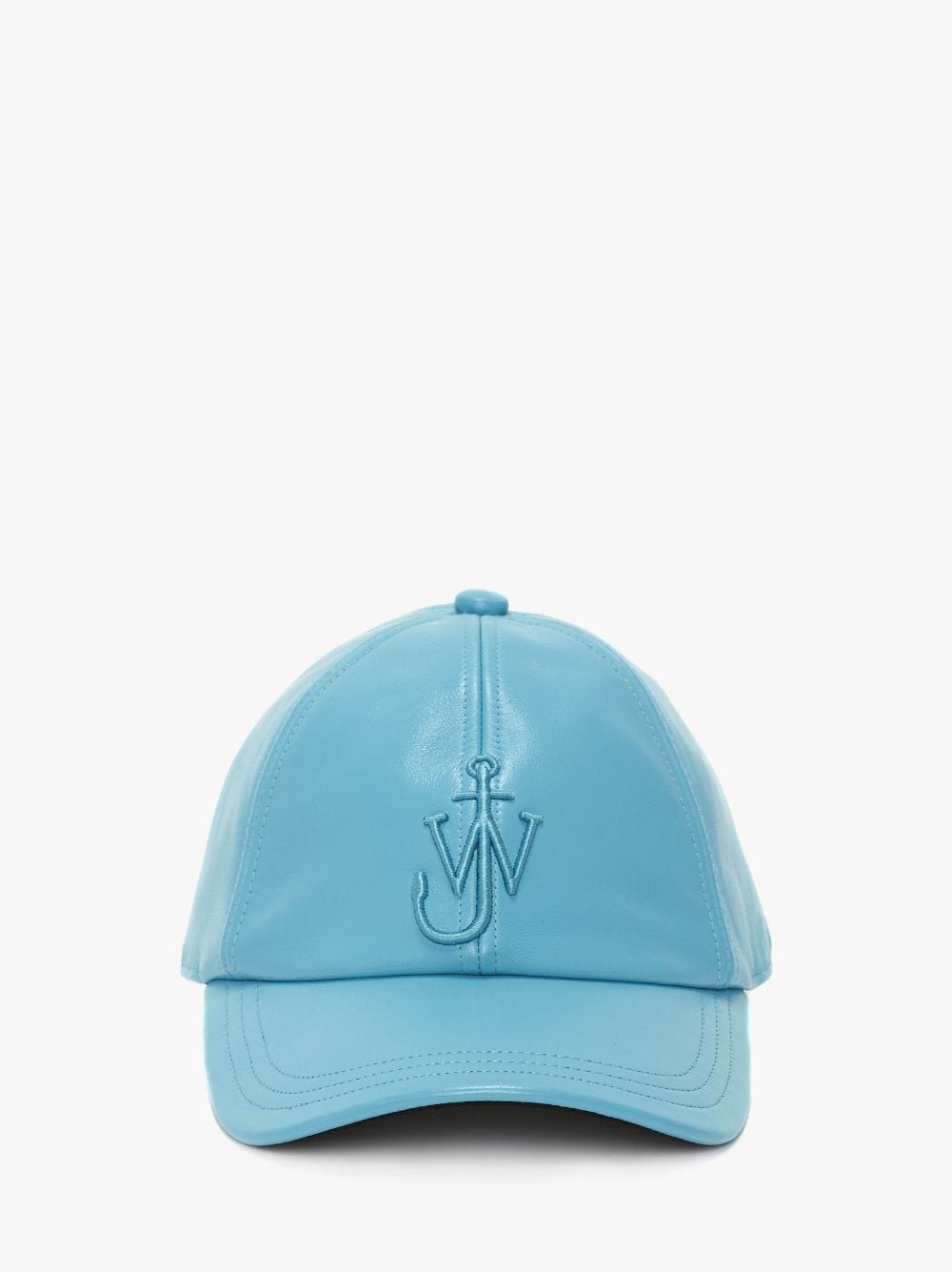 LEATHER BASEBALL CAP WITH ANCHOR LOGO - 1