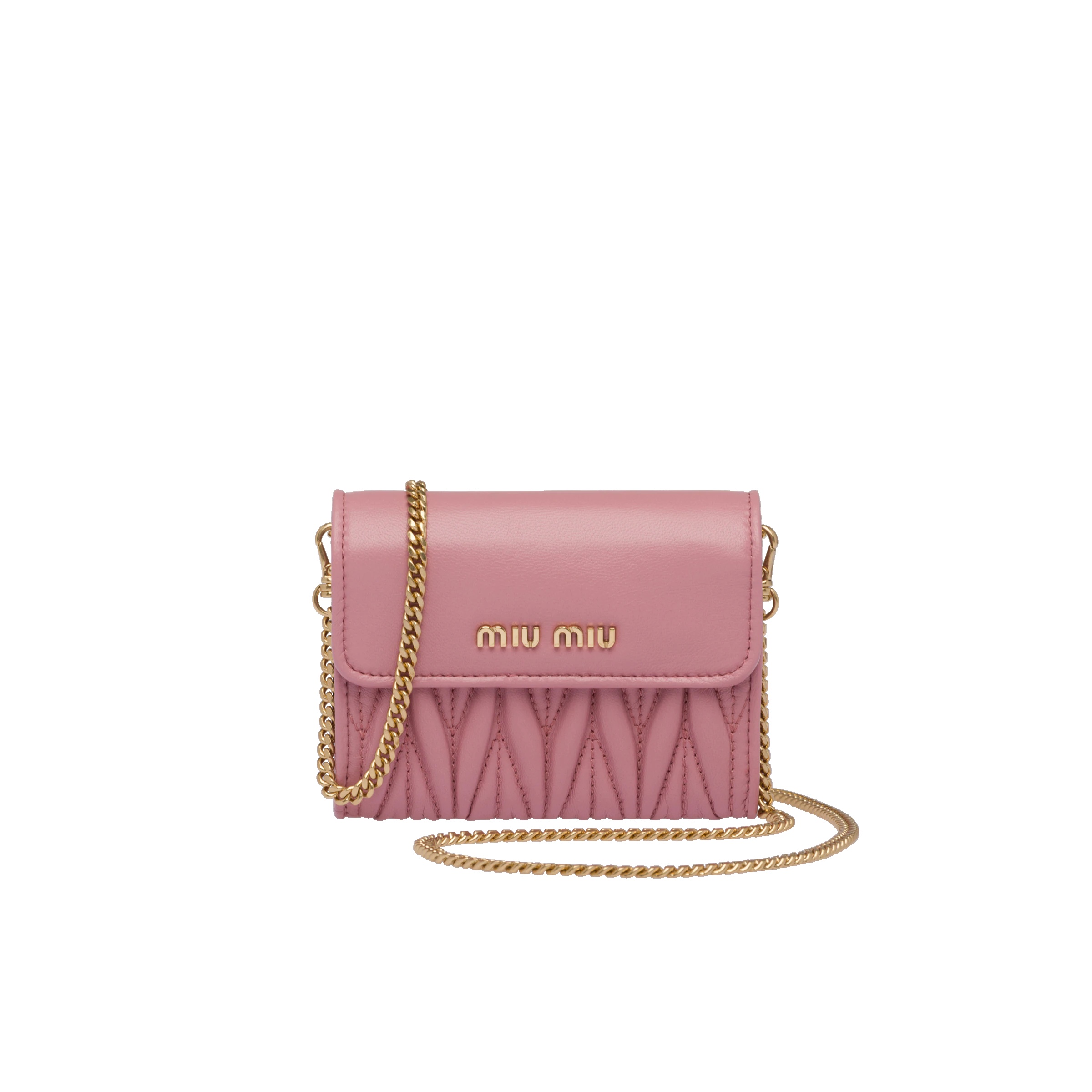 Nappa leather wallet with shoulder strap - 1