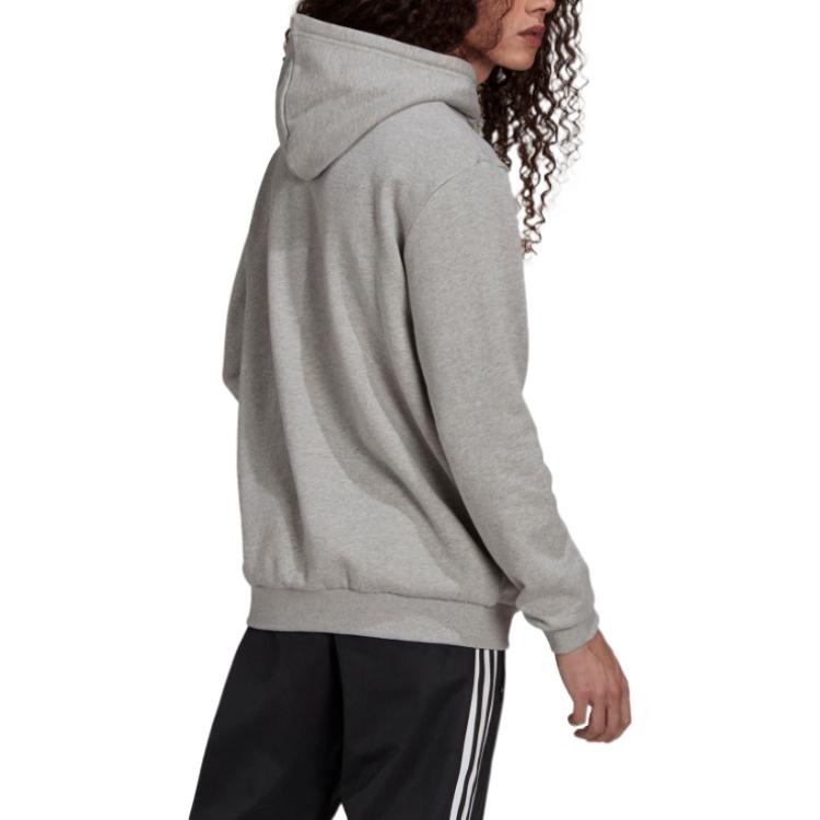 adidas originals Logo Adicolor Classics Trefoil Hoodie 'Medium Grey Heather White' H06669 - 3