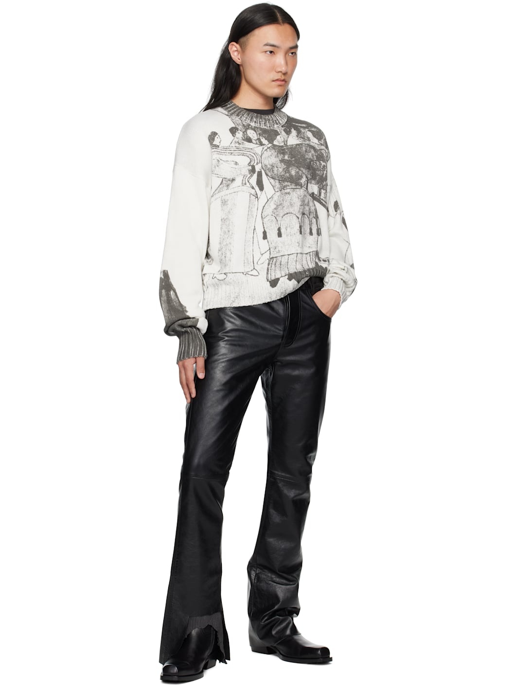 Off-White & Black 'The Ballroom Dance' Sweater - 4