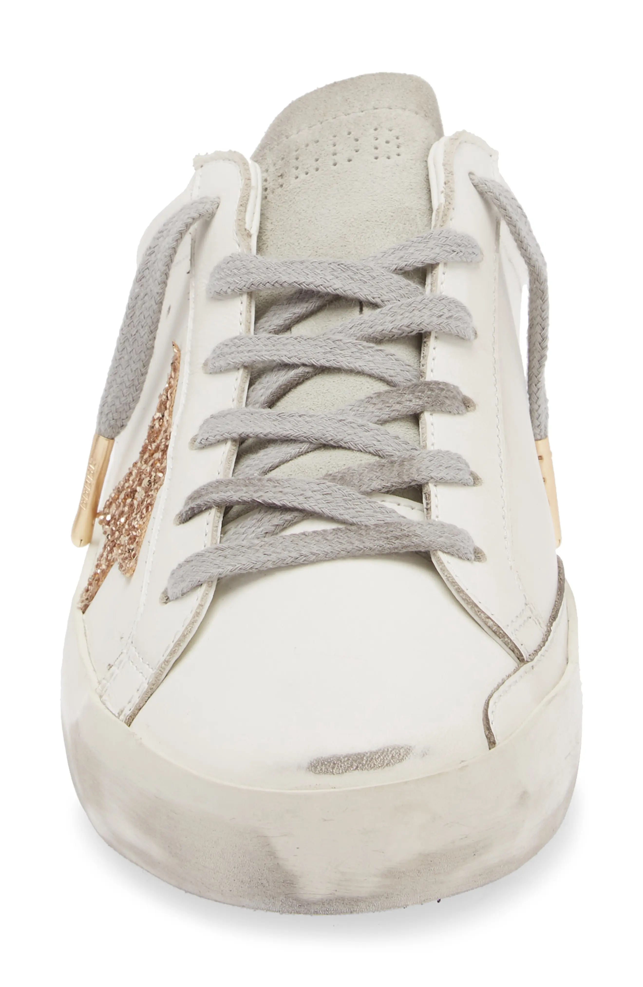 Super-Star Sabot Mule Sneaker in White/Gold - 4