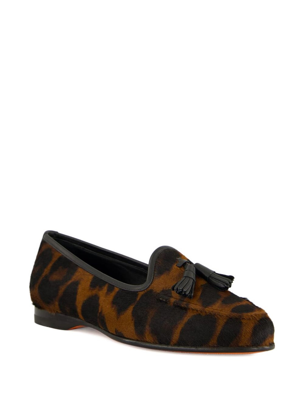 leopard-print tassel loafers - 5