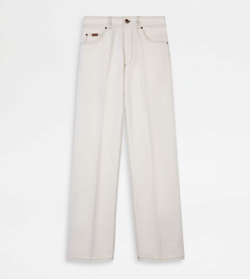 RELAXED FIT 5 POCKET JEANS - BEIGE 1