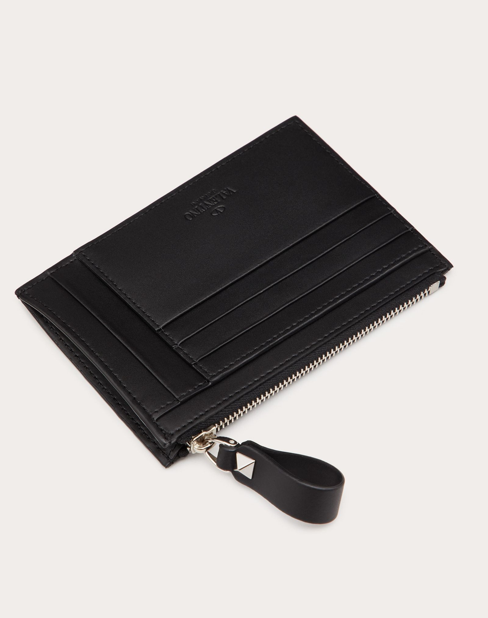 Leather VLTN card holder - 3