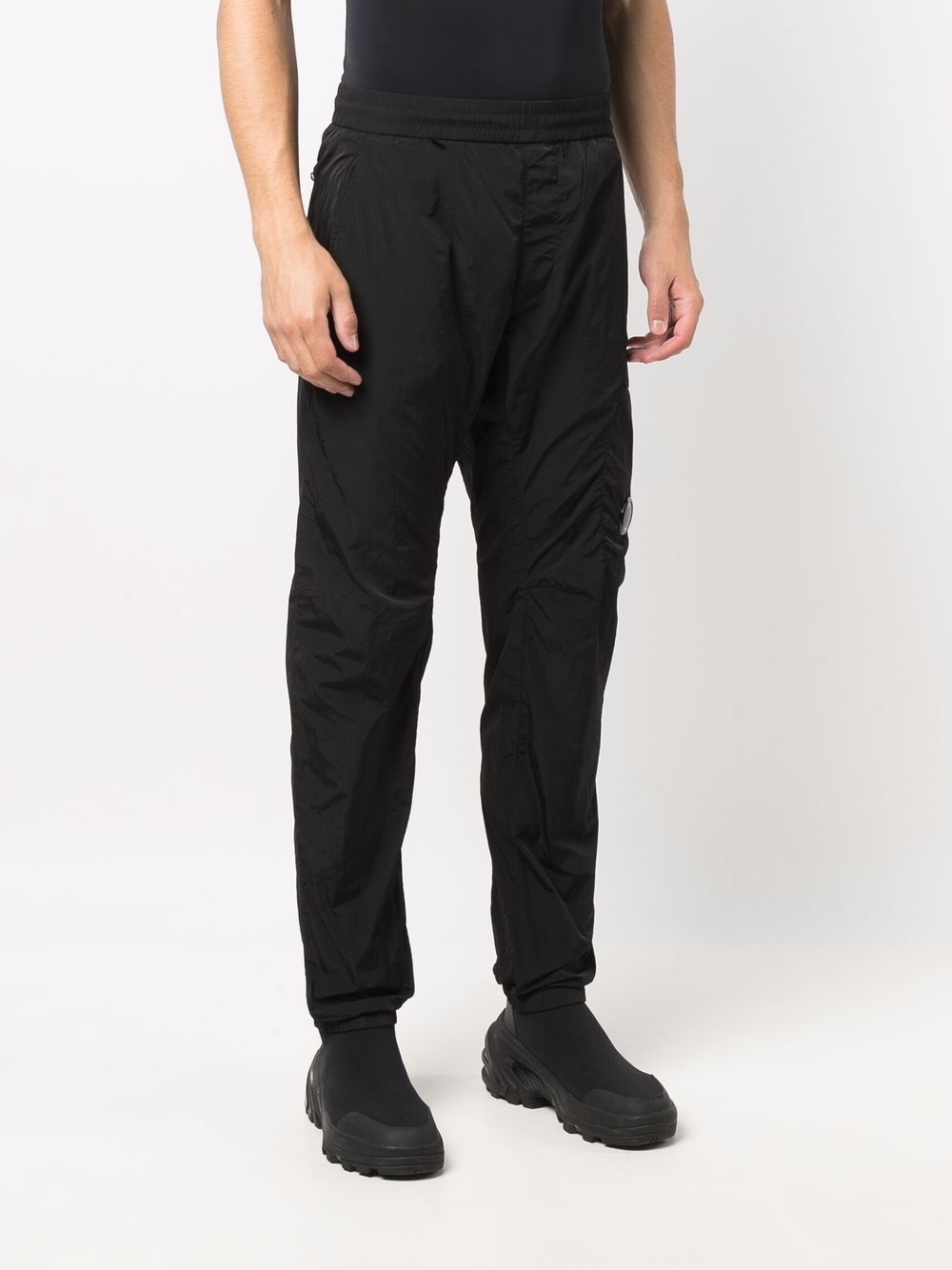 logo-patch straight trousers - 3