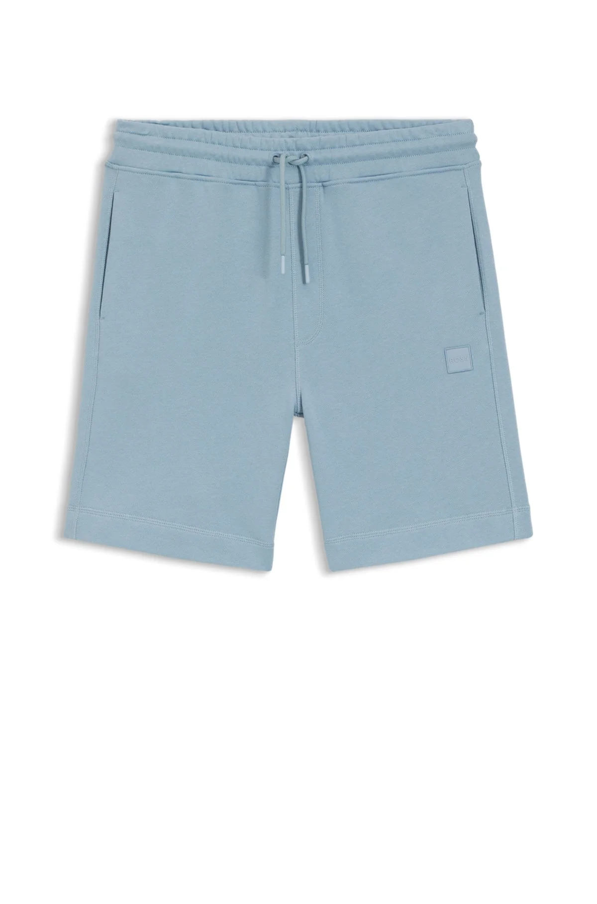 COTTON-TERRY SHORTS WITH LOGO PATCH - 1