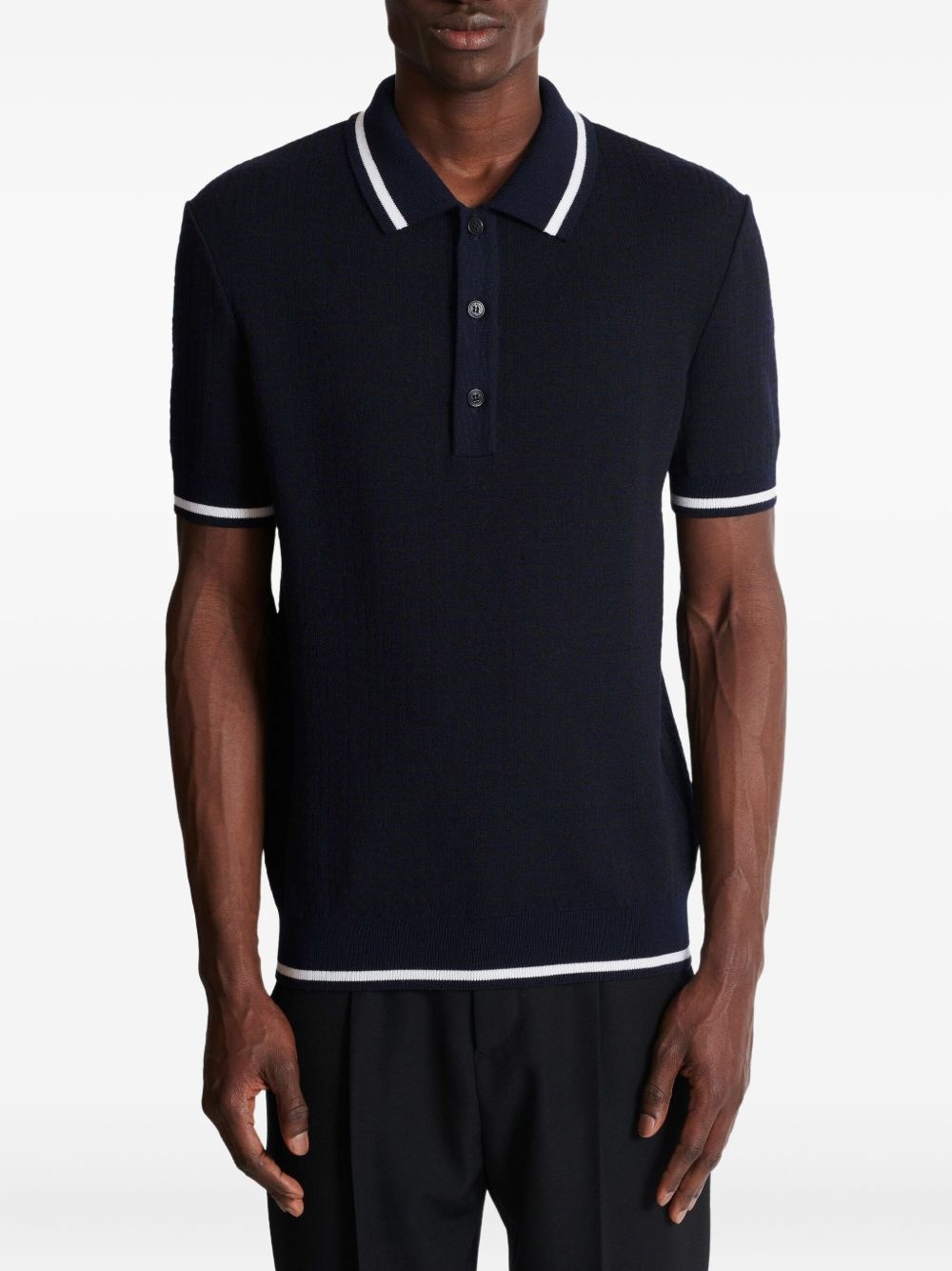 monogram-pattern polo shirt - 7