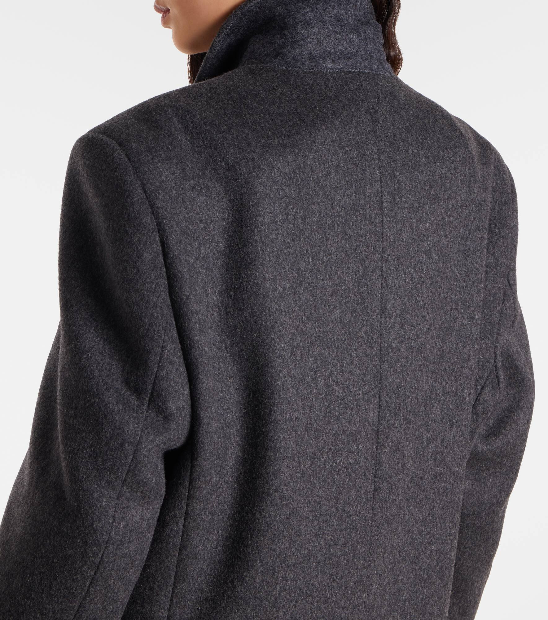 Double-breasted wool-blend coat - 5