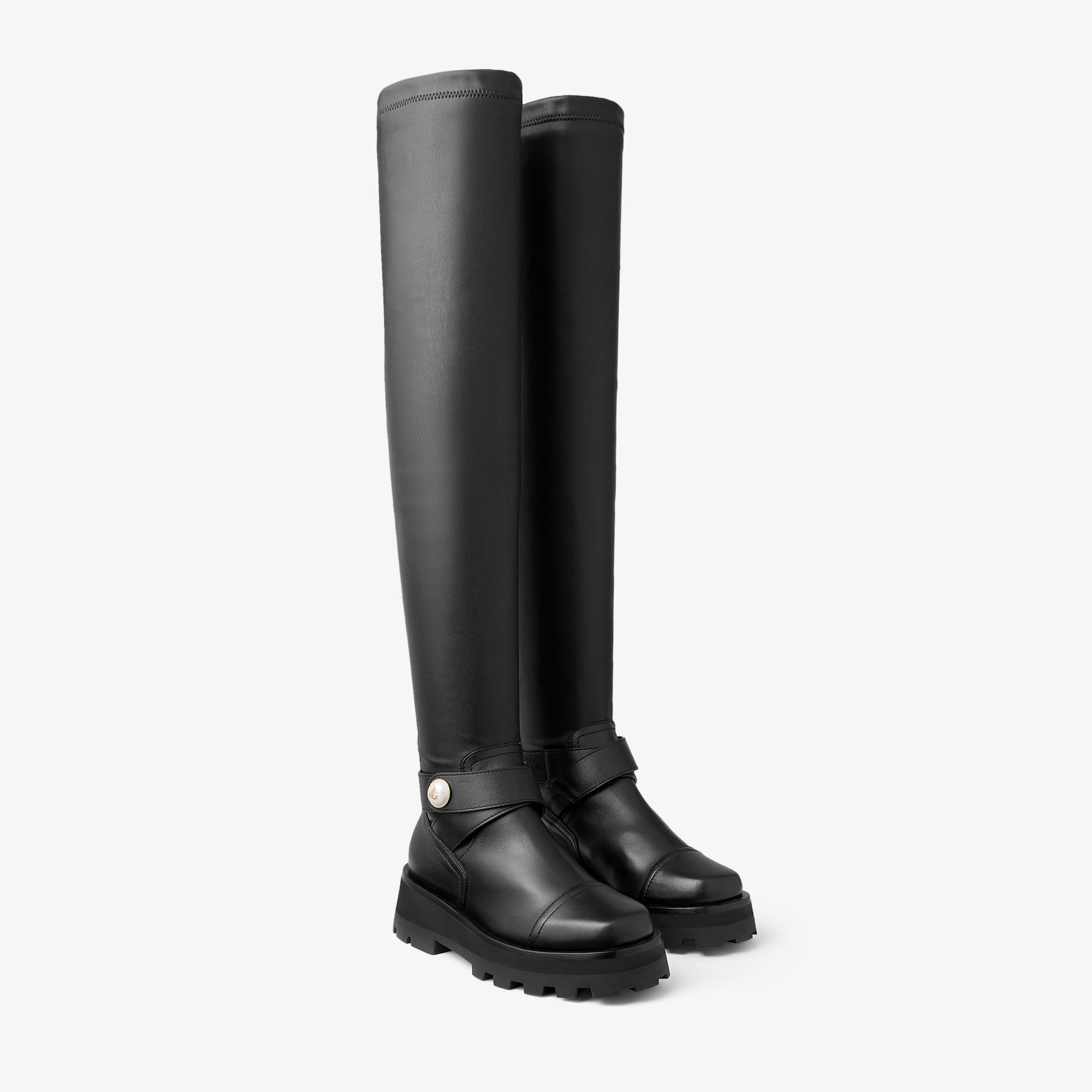 Meena Over The Knee Boot
Black Leather Over-The-Knee Boots - 2