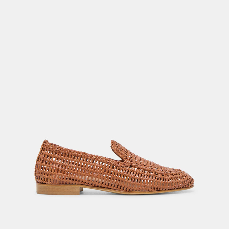 ARMOND FLATS COGNAC WOVEN LEATHER 1