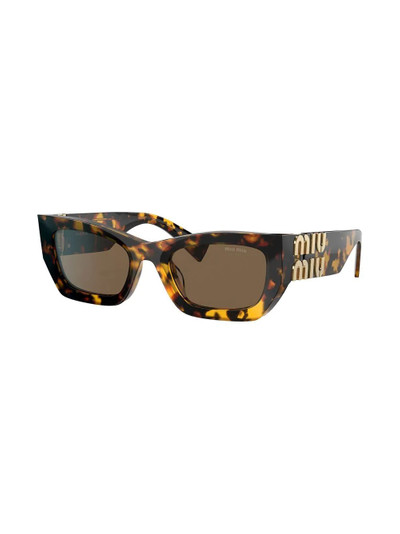 Miu Miu tortoiseshell rectangle-frame sunglasses outlook