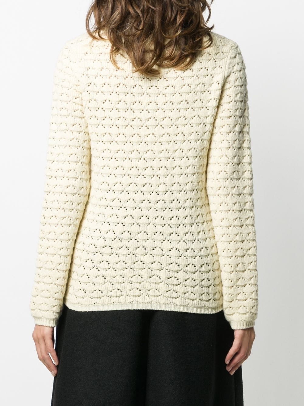 open cross knit jumper - 4