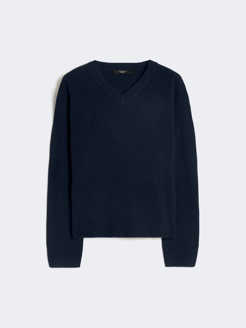 CENTRO Cashmere V-neck sweater - NAVY 6