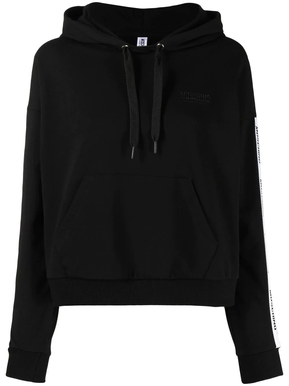 side logo-print hoodie - 1