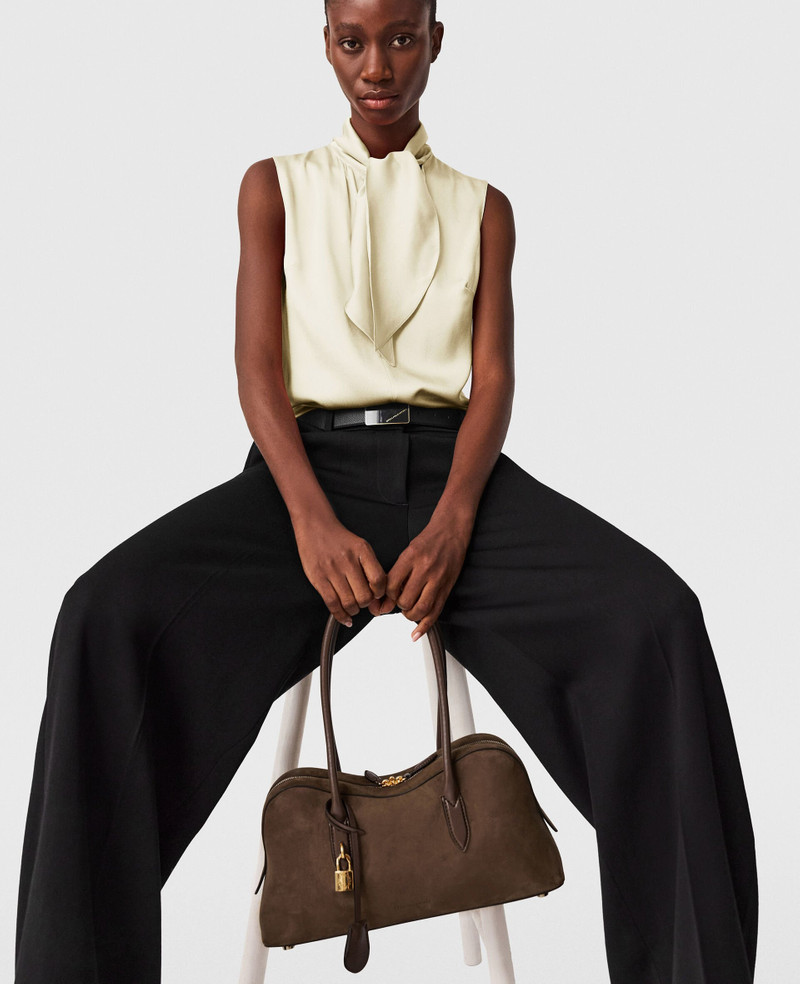 Tie-Neck Sleeveless Satin Top 6