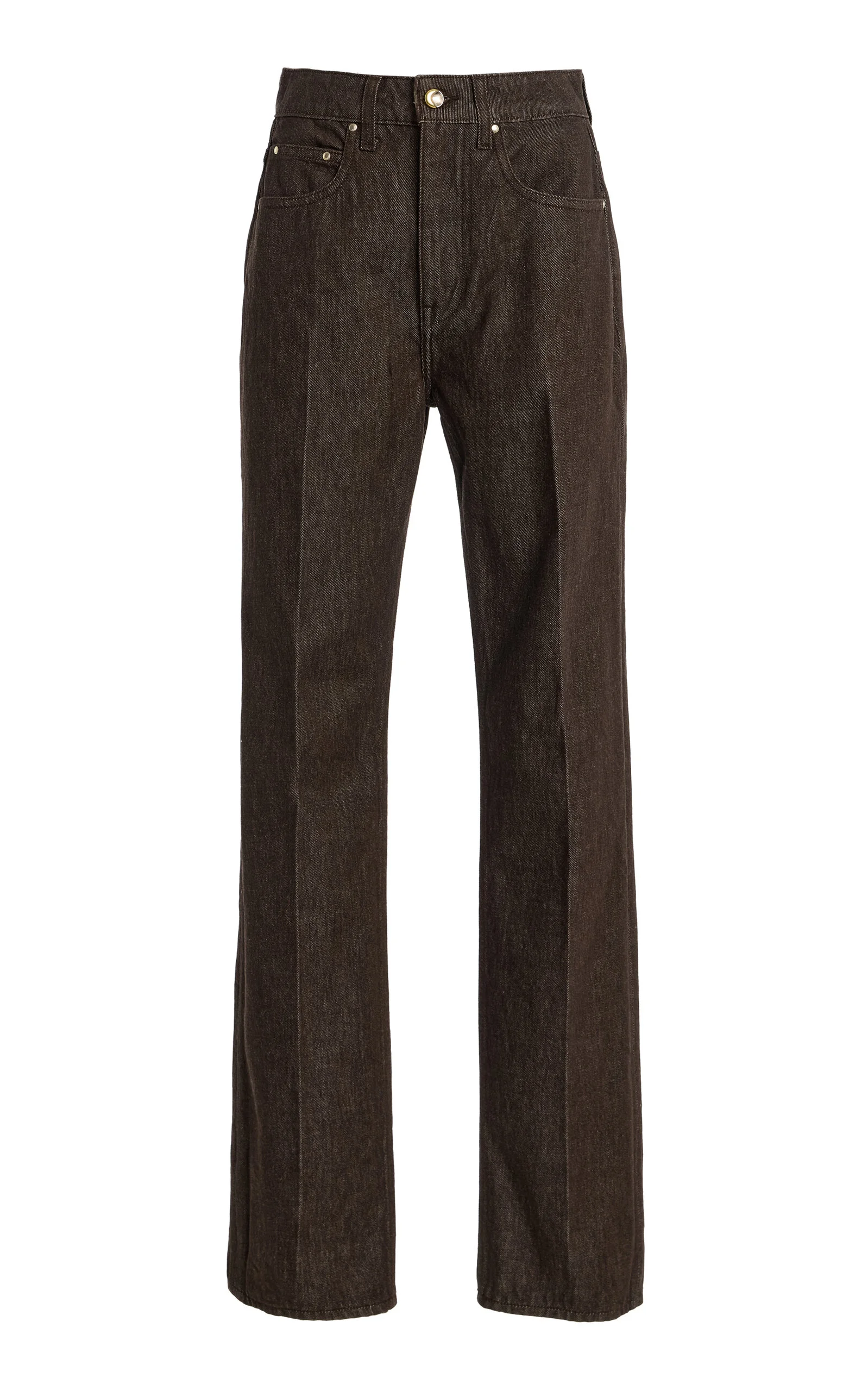 Noon Rigid Mid-Rise Straight-Leg Jeans - 1