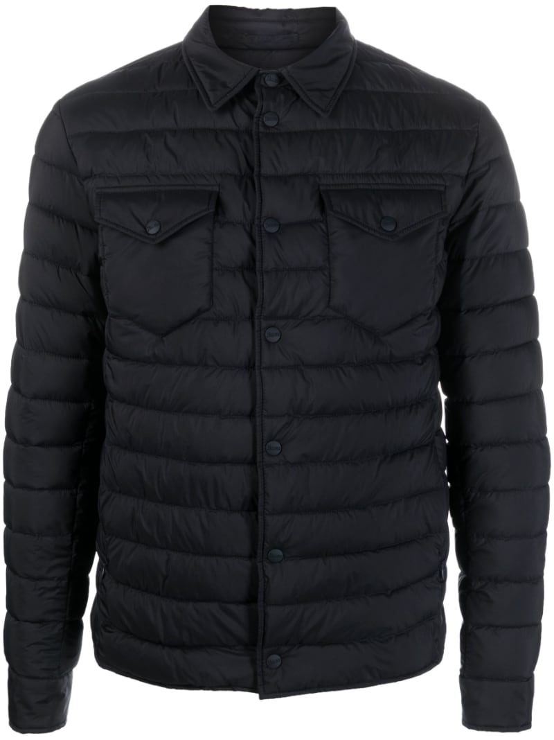 two-pocket buttoned quilted jacket - 2