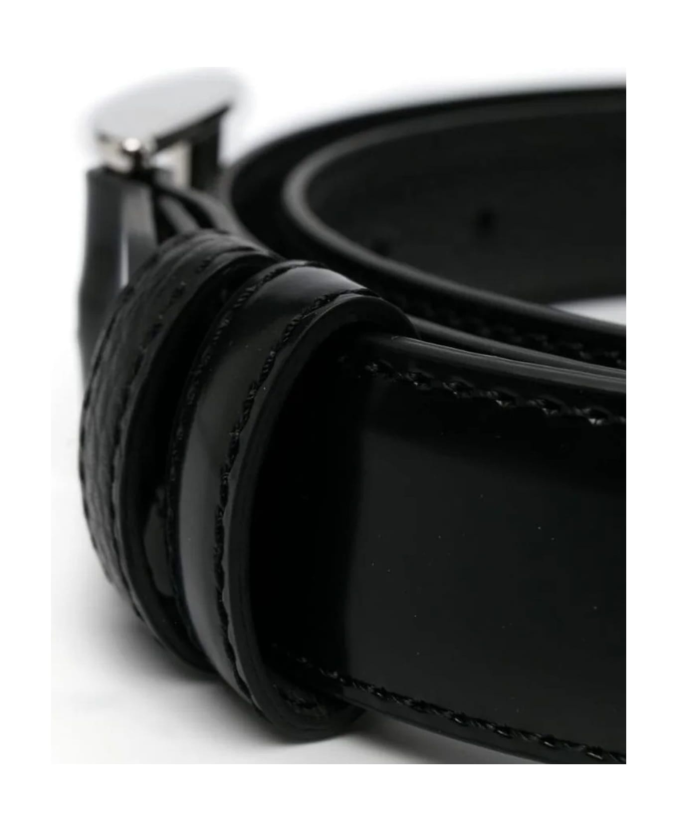 Black Leather Belt - 2