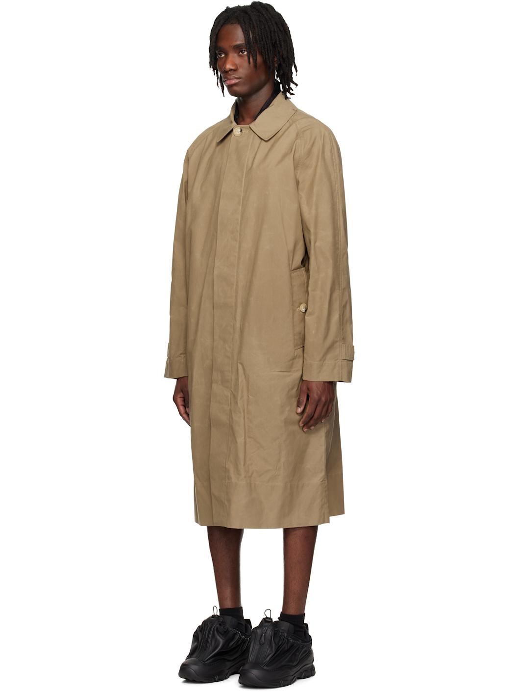 Beige Car Trench Coat - 4