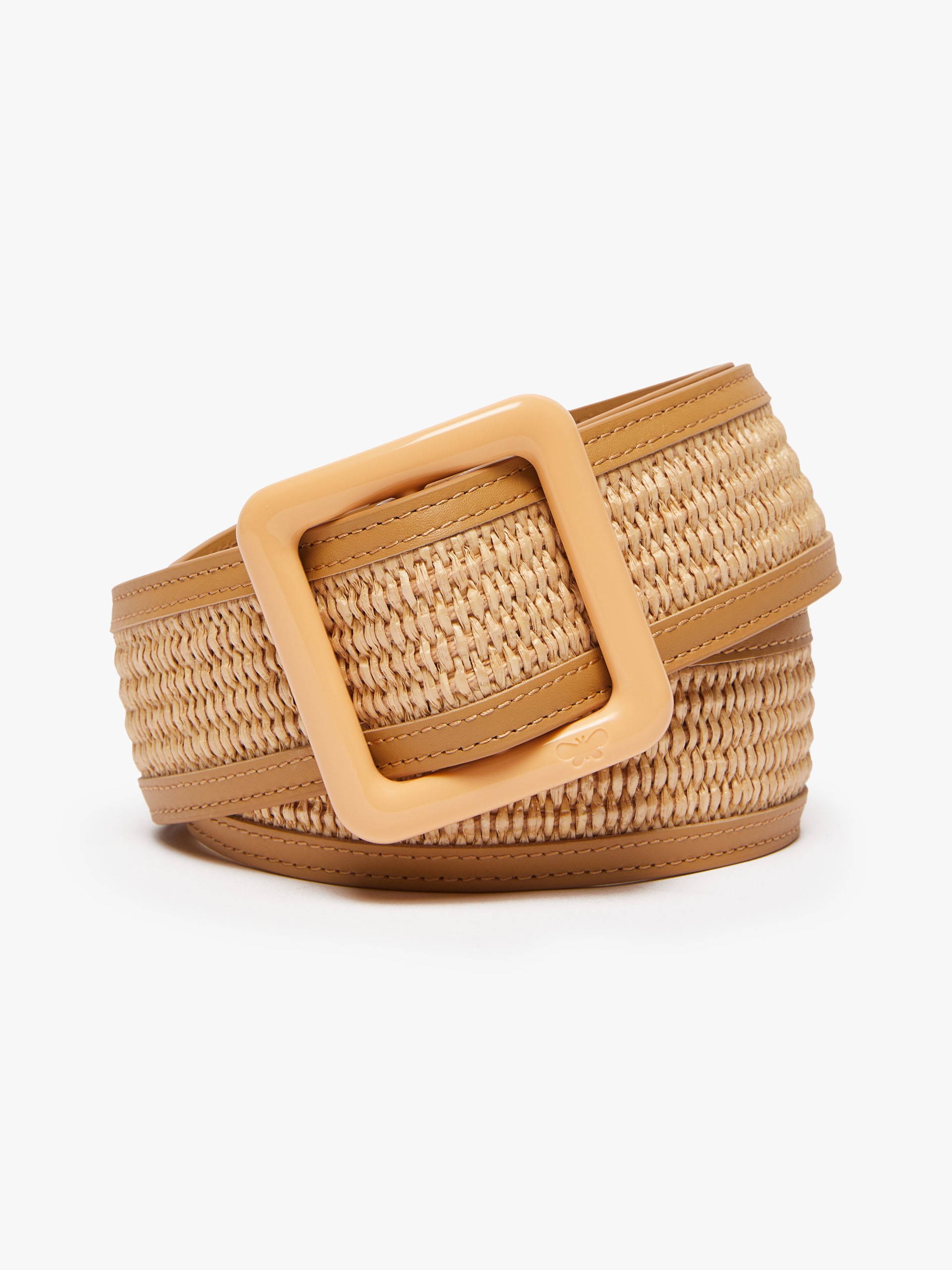 Nylon and cotton raffia belt - 1