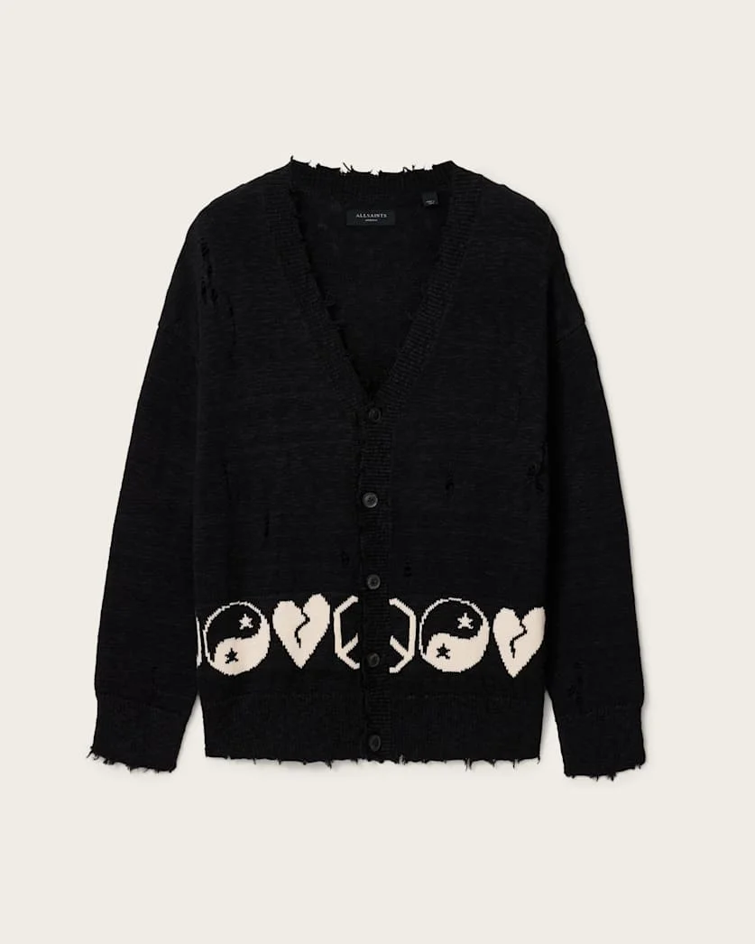 TABUA OVERSIZED JACQUARD CARDIGAN - 1
