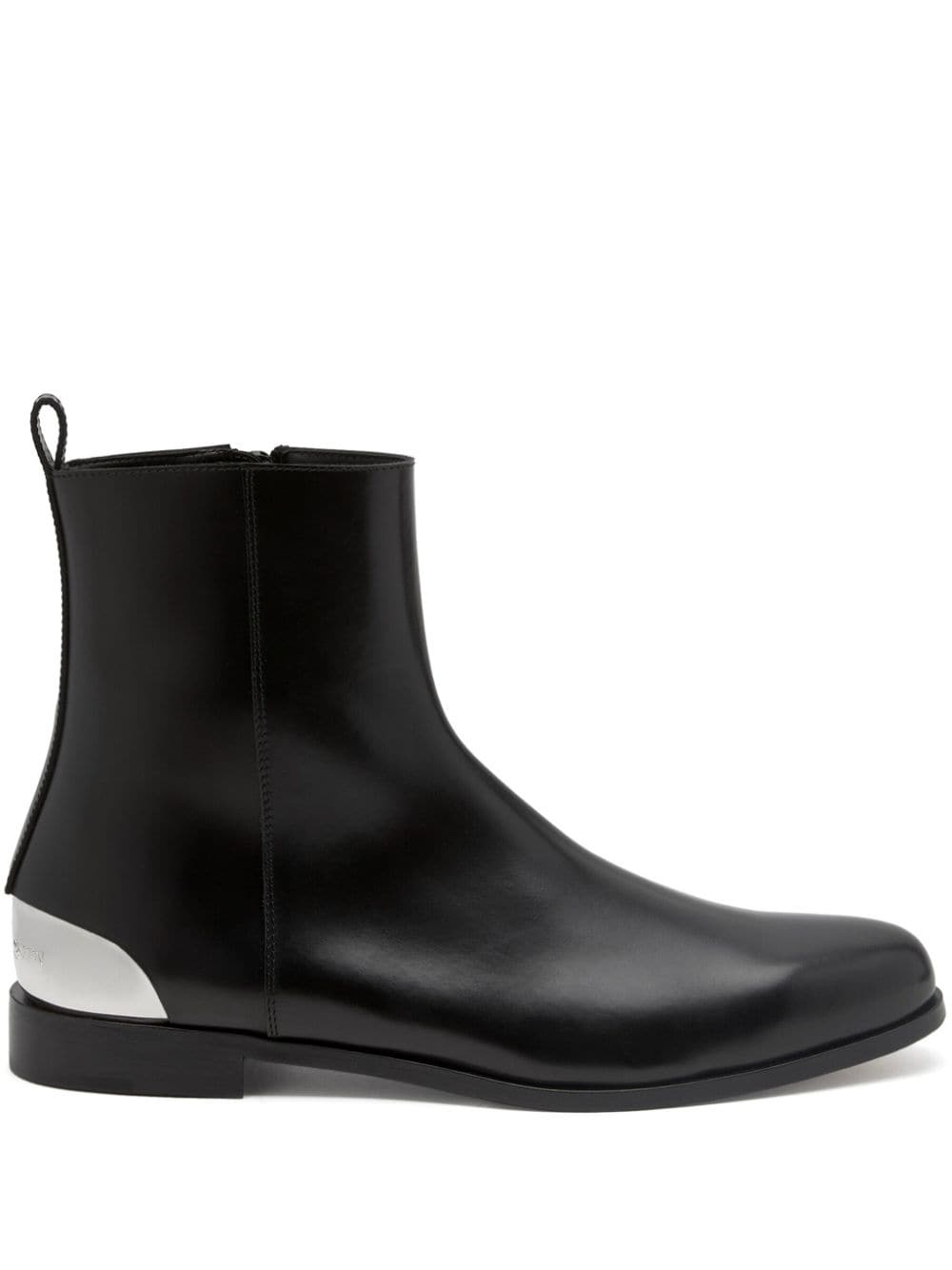 metal-heel leather boots - 1