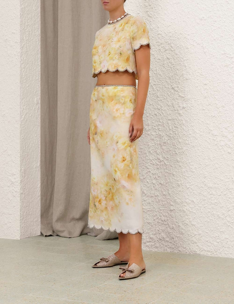 CRUSH SCALLOPED MIDI SKIRT 3