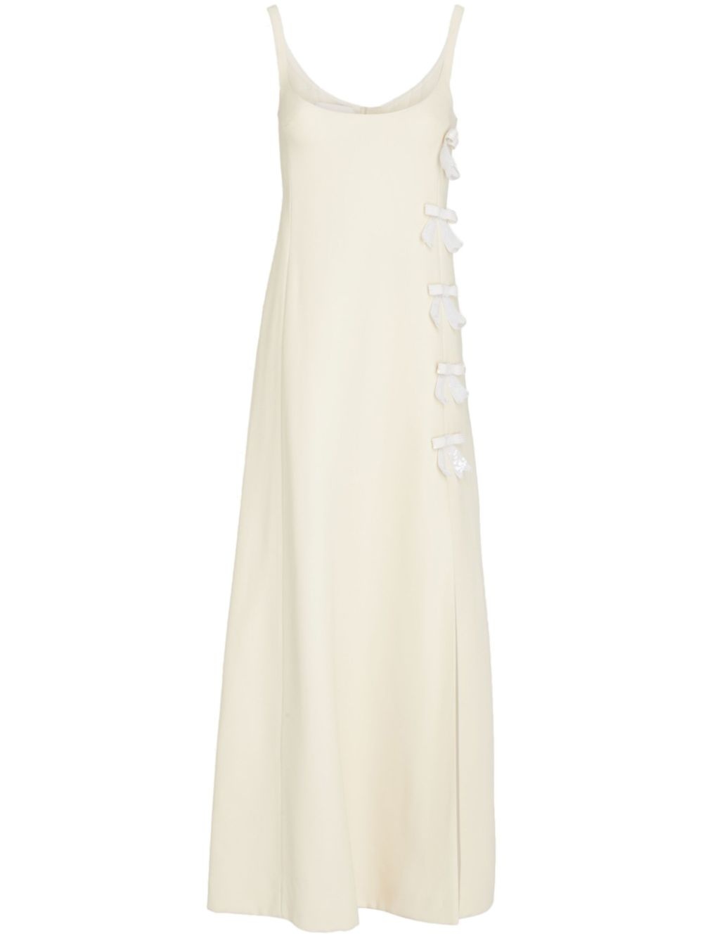 bow detailing long dress - 1