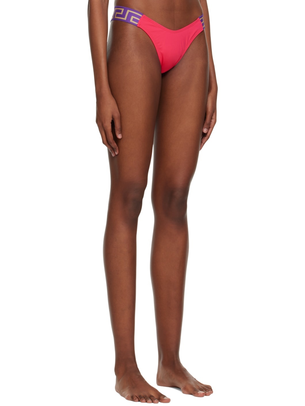 Pink Greca Border Bikini Bottoms - 2